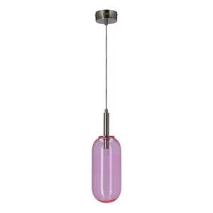 Fialové LED závesné svietidlo so skleneným tienidlom ø 13 cm Fiuggi – Candellux Lighting vyobraziť