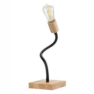 Čierna/v prírodnej farbe stolová lampa - LAMKUR vyobraziť