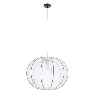 Biele závesné svietidlo s textilným tienidlom ø 52 cm Mellow – Candellux Lighting vyobraziť