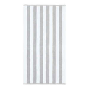 Bielo-sivý froté bavlnený uterák 50x85 cm Reversible Stripe – Bianca vyobraziť