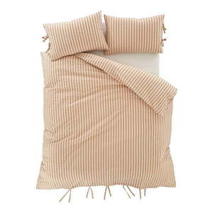 Predĺžené obliečky na dvojlôžko v terakotovej farbe 230x220 cm Zanzibar Stripe – Pineapple Elephant vyobraziť