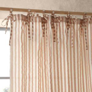 Záclona v terakotovej farbe 140x183 cm Zanzibar Stripe – Pineapple Elephant vyobraziť