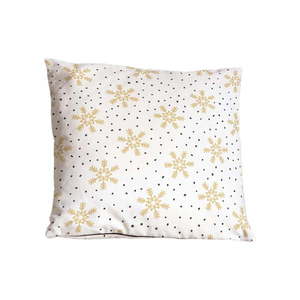 Dekoračný vankúš s vianočným motívom 45x45 cm Golden Snowflakes – Butter Kings vyobraziť