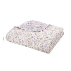 Bavlnený prešívaný pléd v levanduľovej a béžovej farbe 220x230 cm Ditsy Floral – Bianca vyobraziť