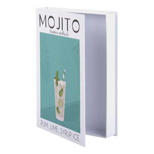 Bielo-zelený dekoratívny papierový úložný box 18x4x25 cm Mojito – PT LIVING vyobraziť