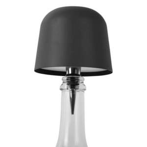 Čierna LED stolová lampa na fľašu s kovovým tienidlom (výška 13 cm) Cone Hat LED – Leitmotiv vyobraziť