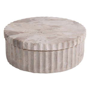 Svetlohnedý dekoratívny kamenný úložný box ø 15x6 cm Marble – PT LIVING vyobraziť
