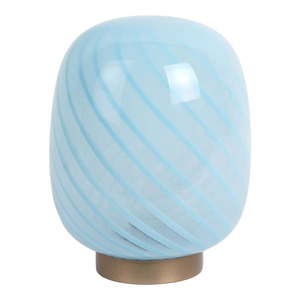 Svetlomodrá stolová lampa so skleneným tienidlom (výška 20 cm) Summer Globe – Leitmotiv vyobraziť