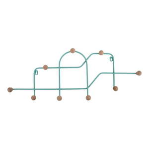 Tyrkysový kovový nástenný vešiak 71 cm Maze – PT LIVING vyobraziť