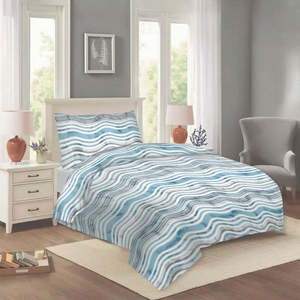 Modré bavlnené obliečky na jednolôžko 140x200 cm Jasana – Cotton House vyobraziť