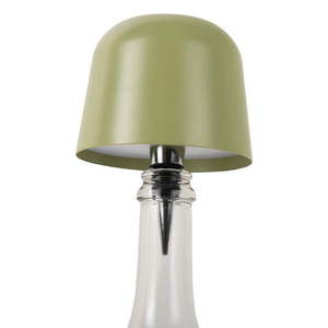 Zelená LED stolová lampa na fľašu s kovovým tienidlom (výška 13 cm) Cone Hat LED – Leitmotiv vyobraziť
