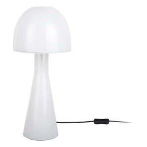 Biela stolová lampa so skleneným tienidlom (výška 45 cm) Bombin – Leitmotiv vyobraziť