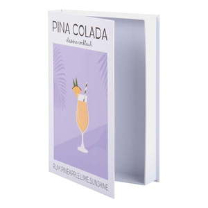 Bielo-fialový dekoratívny papierový úložný box 18x4x25 cm Pina Colada – PT LIVING vyobraziť