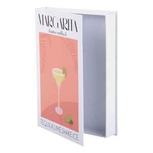 Bielo-oranžový dekoratívny papierový úložný box 18x4x25 cm Margarita – PT LIVING vyobraziť