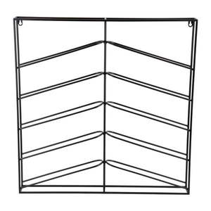 Čierny nástenný kovový regál na víno počet fliaš 10 67x66x7, 5 cm Cuadro – PT LIVING vyobraziť