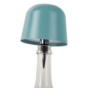 Modrá LED stolová lampa na fľašu s kovovým tienidlom (výška 13 cm) Cone Hat LED – Leitmotiv vyobraziť