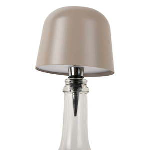 Béžová LED stolová lampa na fľašu s kovovým tienidlom (výška 13 cm) Cone Hat LED – Leitmotiv vyobraziť