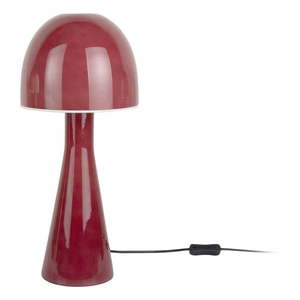Červená stolová lampa so skleneným tienidlom (výška 45 cm) Bombin – Leitmotiv vyobraziť