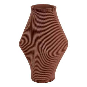 Hnedá váza z polyresínu (výška 30 cm) Twisted Rib – PT LIVING vyobraziť