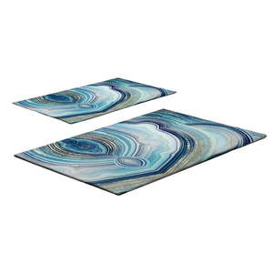 Modré kúpeľňové predložky v súprave 2 ks 60x100 cm – Foutastic vyobraziť