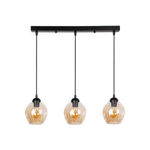 Čierne závesné svietidlo so skleneným tienidlom 14x70 cm Aspa - Candellux Lighting vyobraziť