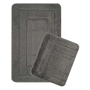 Antracitové kúpeľňové predložky v súprave 2 ks 50x80 cm Cerceve – Foutastic vyobraziť