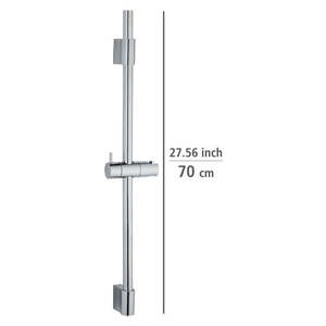 Nástenná sprchová tyč z nerezovej ocele v lesklej striebornej farbe 70 cm Classic – Wenko vyobraziť