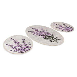 Fialovo-béžové kúpeľňové predložky v súprave 3 ks 60x100 cm Lavender – Foutastic vyobraziť