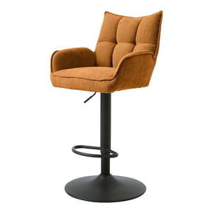 Oranžové barové stoličky s nastaviteľnou výškou v súprave 2 ks Marilla – Unique Furniture vyobraziť