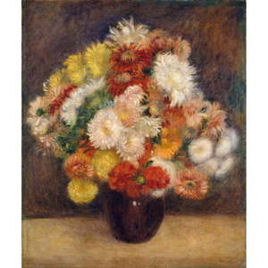 Reprodukcia obrazu Auguste Renoir - Bouquet of Chrysanthemums, 55 x 70 cm vyobraziť