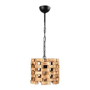 Závesné svietidlo v prírodnej farbe s dreveným tienidlom ø 20 cm Match – Squid Lighting vyobraziť