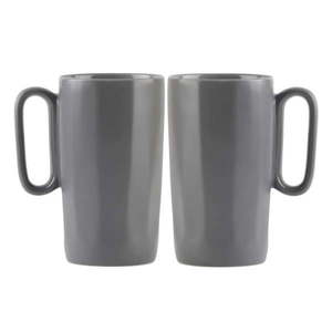 Sivé hrnčeky z kameniny v súprave 2 ks 330 ml Fuori – Vialli Design vyobraziť