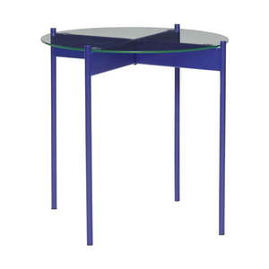 Okrúhly odkladací stolík so sklenenou doskou ø 45 cm Beam – Hübsch vyobraziť