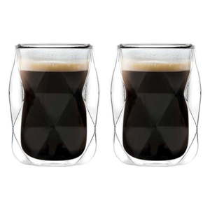 Dvojstenné hrnčeky na espresso v súprave 2 ks 100 ml Geo – Vialli Design vyobraziť