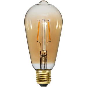 Teplá LED/filamentová žiarovka E27, 1 W Plain Amber – Star Trading vyobraziť