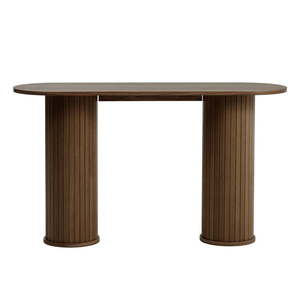 Hnedý konzolový stolík 40x130 cm Nola – Unique Furniture vyobraziť