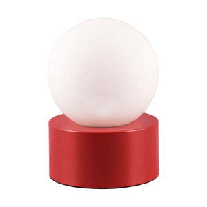 Červená stolová lampa so skleneným tienidlom (výška 17 cm) Countess – Trio vyobraziť