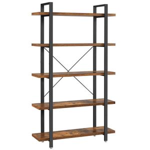Boxxx REGÁL, hnedá, čierna, uhlíková oceľ, 105/178/34 cm vyobraziť