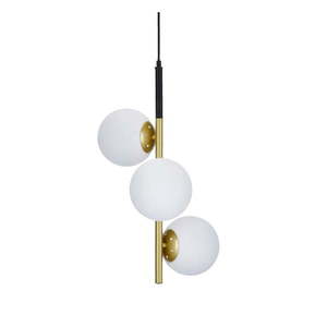 Závesné svietidlo v zlatej farbe so skleneným tienidlom 32.5x32.5 cm Duo - Candellux Lighting vyobraziť