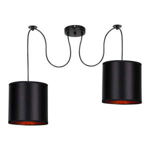 Čierne závesné svietidlo 100x100 cm Candida - Candellux Lighting vyobraziť
