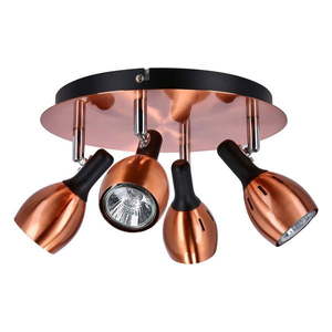 Stropné svietidlo v medenej farbe s kovovým tienidlom 35x35 cm Cross – Candellux Lighting vyobraziť