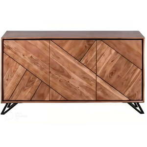 Komoda z masívu akácie v prírodnej farbe 180x86x40 cm Ambala – Interia Home & Living vyobraziť