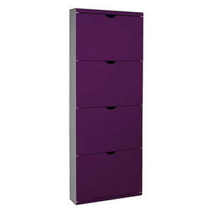 Fialový kovový výklopný botník 51x138x16 cm – Household Pleasure vyobraziť