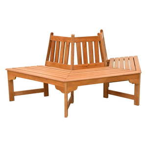 Drevená záhradná lavica v prírodnej farbe Ontario – Garden Pleasure vyobraziť
