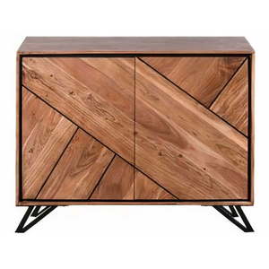 Skrinka z masívu akácie v prírodnej farbe 120x78x40 cm Ambala – Interia Home & Living vyobraziť