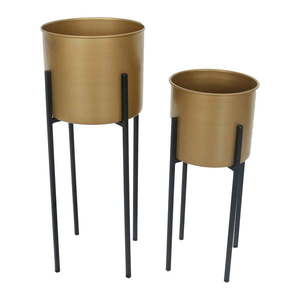 Kovové kvetináče v súprave 2 ks ø 24 cm Dempo – Garden Pleasure vyobraziť