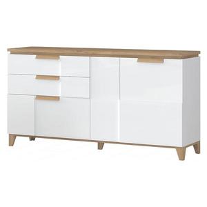 Komoda Brio K23 lakovaná pacific orech/crystal white vyobraziť