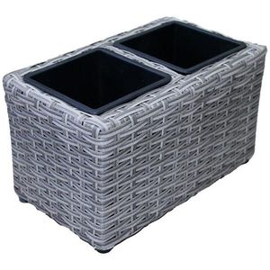 Prútený kvetináč 31x18x18h sivý vyobraziť