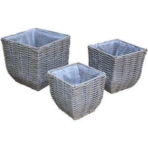 Kvetináč prútený štvorcový 24x27h sivý vyobraziť