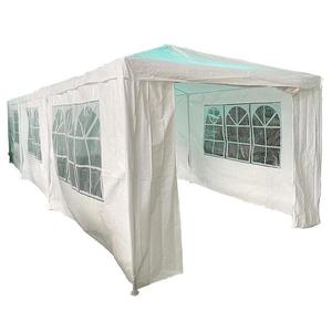 Záhradný pavilón 3x9x2, 7 m biela vyobraziť